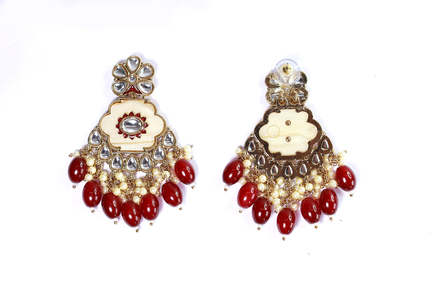Kundan Beads Earring With Gold Plating