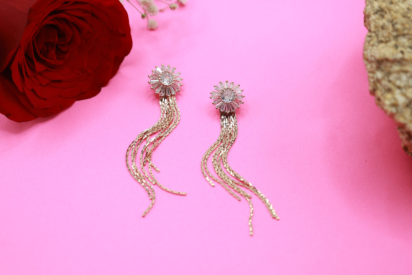 Stone studded Drop Earrings