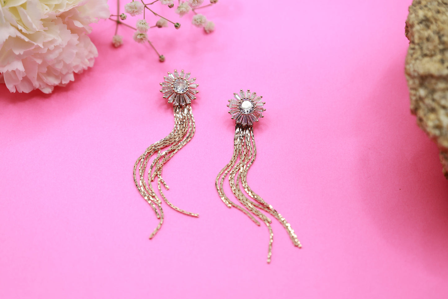 Stone studded Drop Earrings