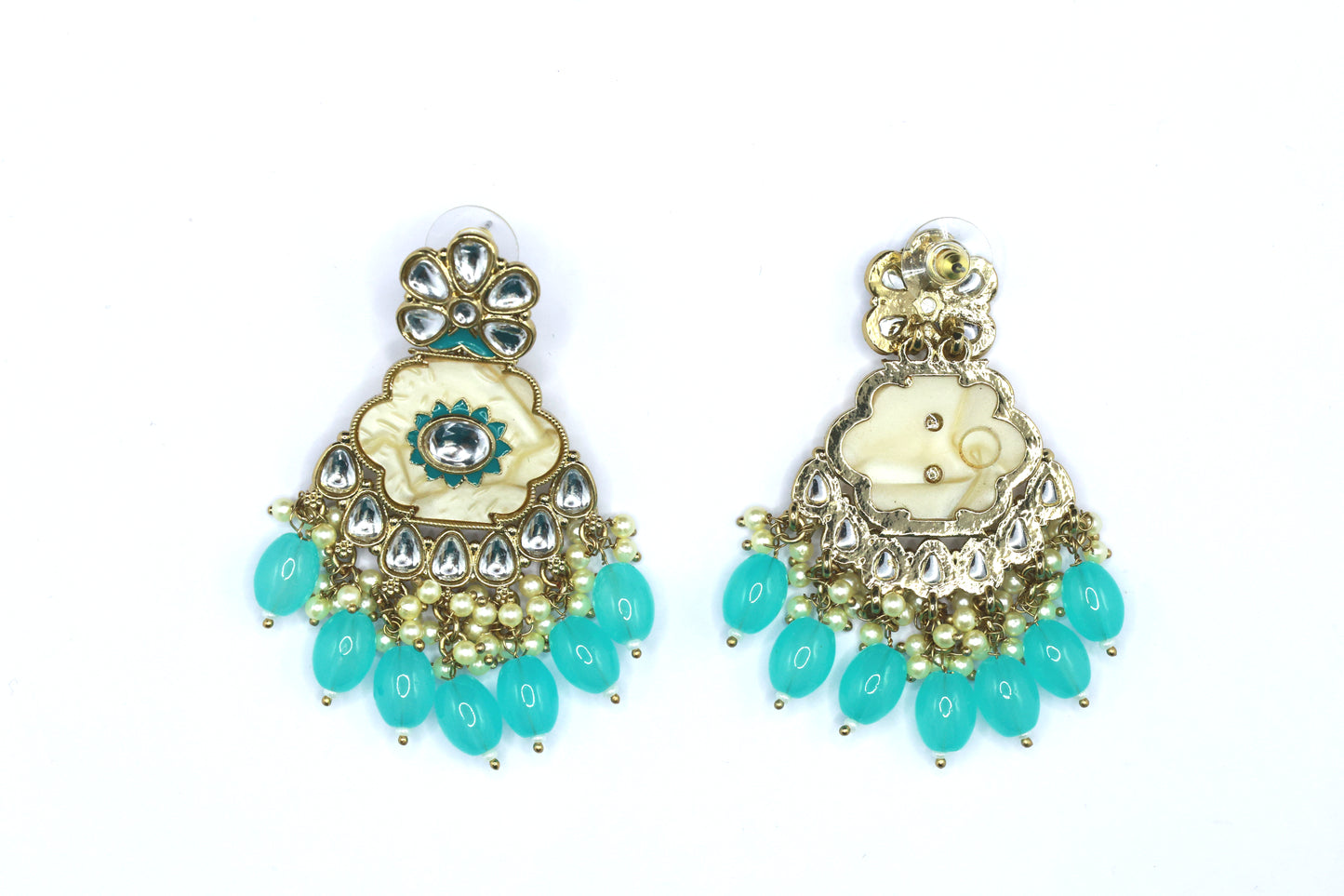 Kundan Beads Earring With Gold Plating