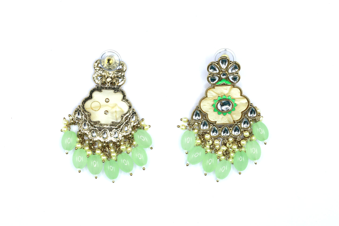 Kundan Beads Earring With Gold Plating