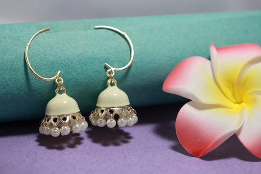Off-White Dome Enamel Drop Earring
