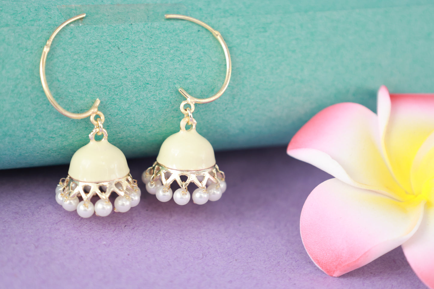 Off-White Dome Enamel Drop Earring