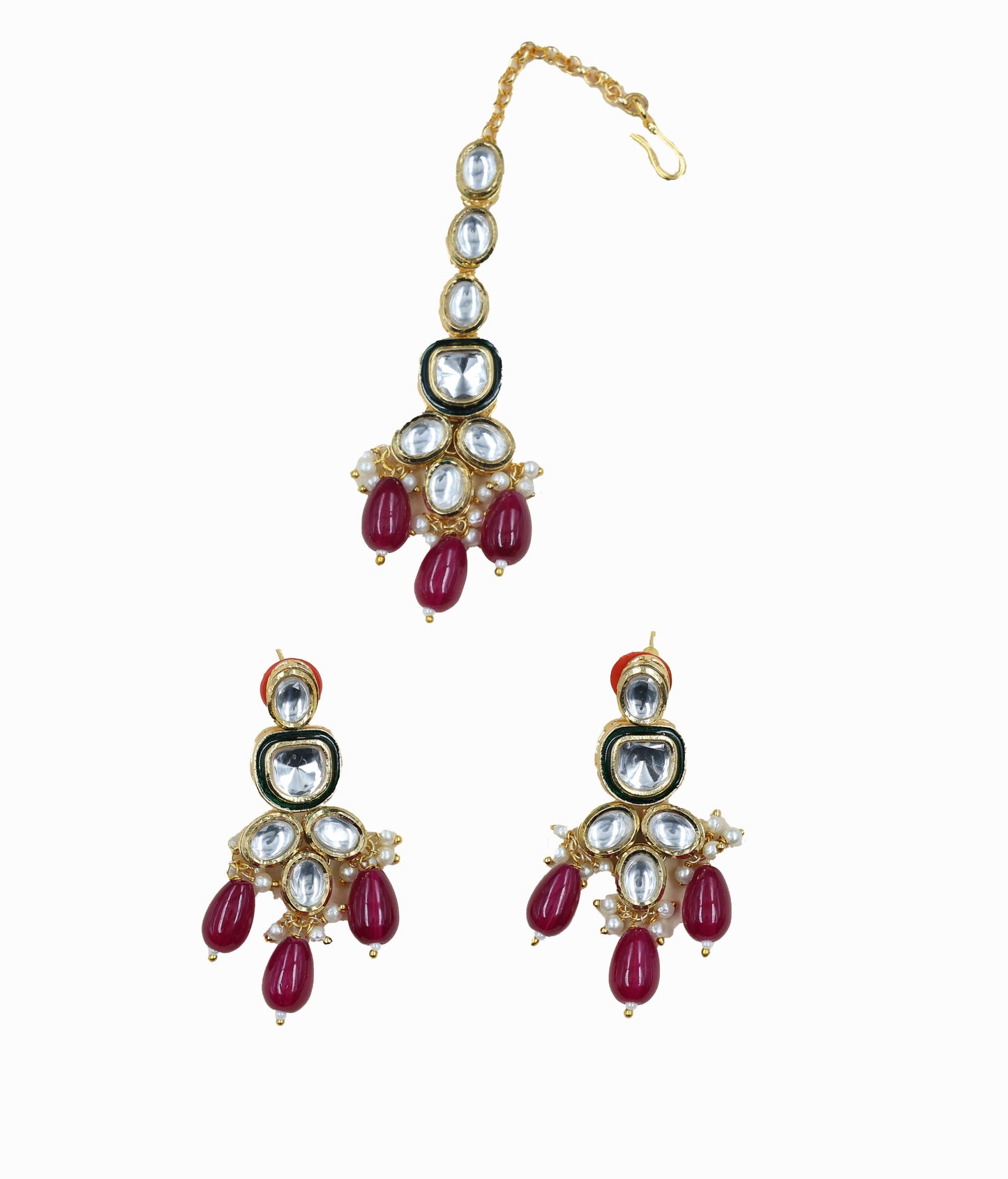 Eternal Grace Rani Kundan Set