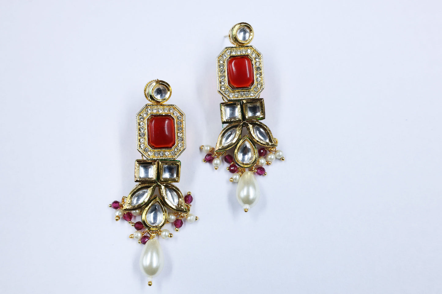 Gold-Plated Kundan Studded Jewellery Set