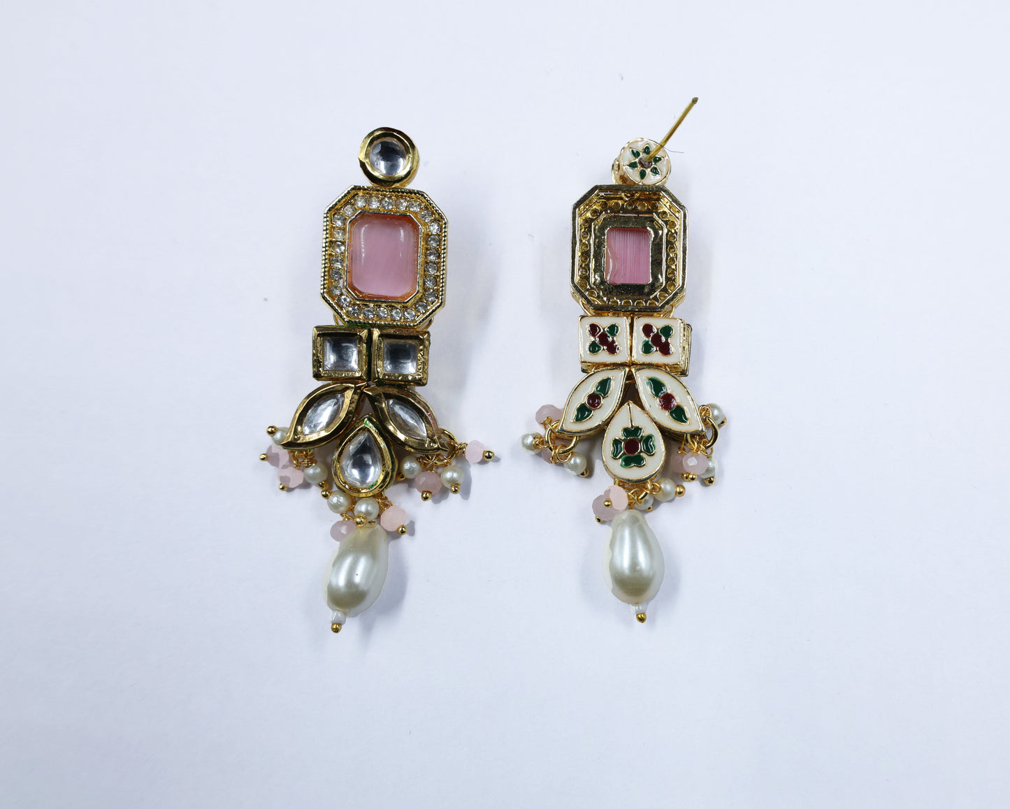 Gold-Plated Kundan Studded Jewellery Set