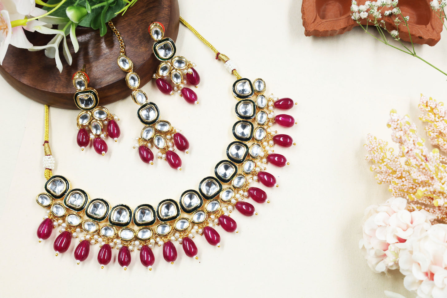 Eternal Grace Rani Kundan Set
