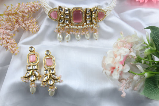 Gold-Plated Kundan Studded Jewellery Set