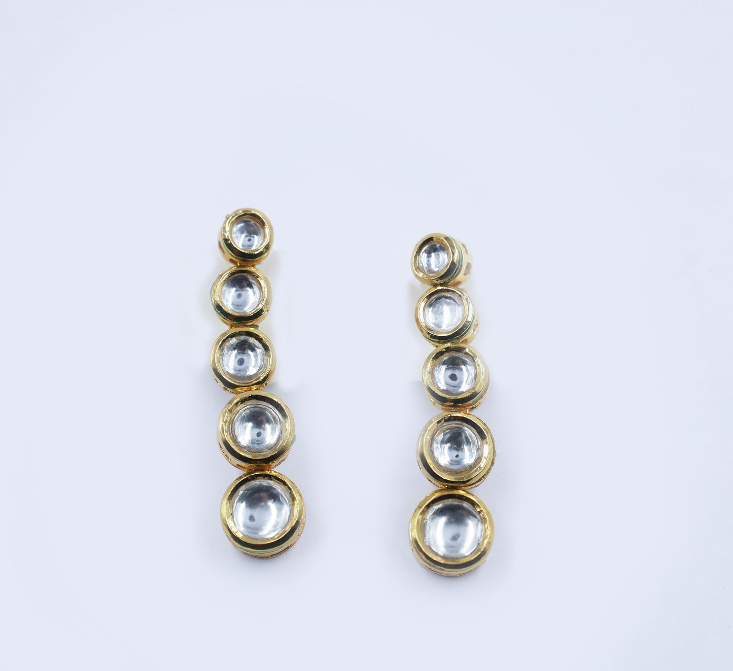 Golden Sphere shaped Kundan Set
